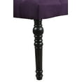 thumbnail image 2 of Roundhill Furniture Leviton Fabric Tufted Turned Leg Dining Bench, Purple, 2 of 5