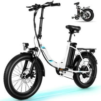 Elifine 500W Foldable Electric Bike, 20" x 3.0" Fat Tire Electric Bicycle Max. 19.8mph Commuter Ebike, 48V 10.4Ah Removable Battery UL 2849 with 5 Riding Modes Electric Bike for Men Women Senior