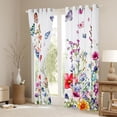 thumbnail image 3 of Homewish Spring Garden Black Out Curtains for Teens,Flying Butterflies Curtains Pack of 2 (42x63 Each),Chic Floral Flowers Bedroom Curtains,Luxury Bedroom Decor, 3 of 6