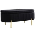 thumbnail image 1 of HOMCOM Upholstered Bedroom Bench, Channel Tufted Ottoman Bench, Black, 1 of 10