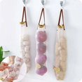 thumbnail image 1 of Reusable Mesh Fruit Vegetable Storage Bags Garlic Onion Potato Grocery 3pcs beige, 1 of 1