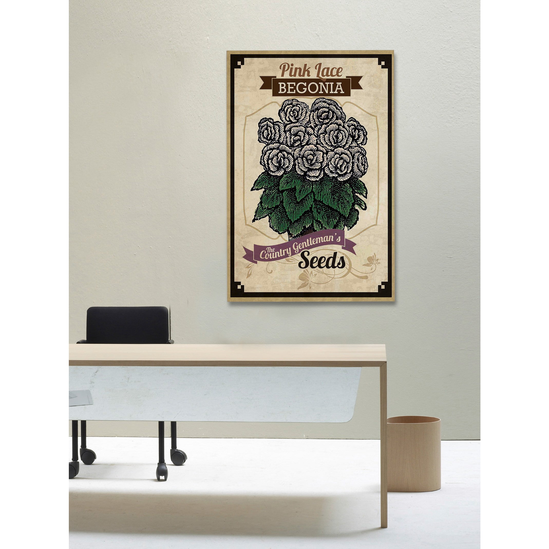 "Flower Packet Begonia" Painting Print on Canvas