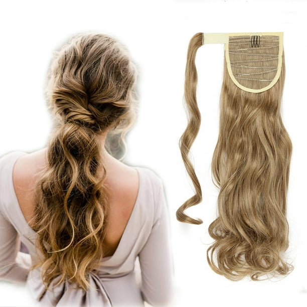 Snoilite Curly Wavy Wrap Around on Ponytail Hair Extension Clip in