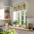 thumbnail image 3 of Modern Oil Painting Valances for Windows, 42 x 12in, Retro Yellow Dragonfly Rod Pocket Kitchen Valance Curtain Light Filtering Window Treatments for Living Room Bedroom, 1 Panel, 3 of 7