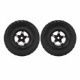 thumbnail image 2 of Wheel Rims Tires Tyre Set, Wear Resistance 1/24 RC Car Rims Tires Tyre Set Antislip Exquisite Excellent  for Axial SCX24 for AXI90081 for AXI00001 Black,Silver, 2 of 8