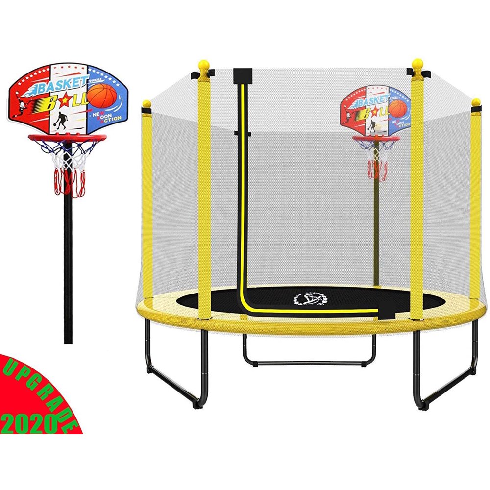LANGXUN 60" Trampoline for Kids 5ft Outdoor & Indoor Mini Toddler