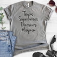 thumbnail image 2 of Trucks, Superheroes, Dinosaurs Shirt, Unisex Women's Shirt, Mom Shirt, Mama Shirt, Mother Shirt, Dark Heather Gray, Small, 2 of 6