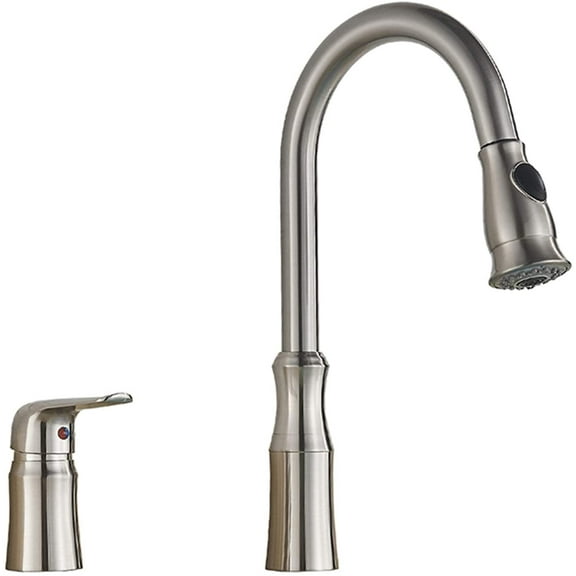 Single-Handle Kitchen Sink Faucet with Pull Down Sprayer, 360 Swivel Flexible Hot & Cold Water Saving Tap, Soap Dispenser,Black a