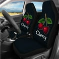 thumbnail image 2 of Yuyamidu Cherry Car Seat Cover Full Set Cute Steering Wheel Cover Seat Headrest Covers Belt Pad Cover Center Console Cushion Pad Cup Mat Keychain Car Decor 14 PCS, 2 of 7