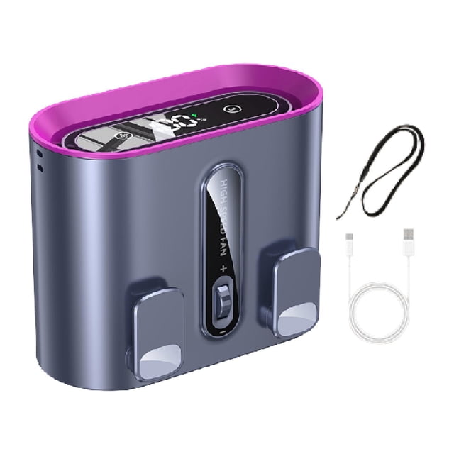 Ventilador de cintura colgando mini creativo liviano práctico práctico ventilador de cuerpo personal portátil para correr jardinería de verano para Rojo
