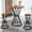Walnut+black, variant on S-HOME Bar Table And Chair Set With Grain MDF Top And Black Metal Frame, Seats 2 For Kitchen