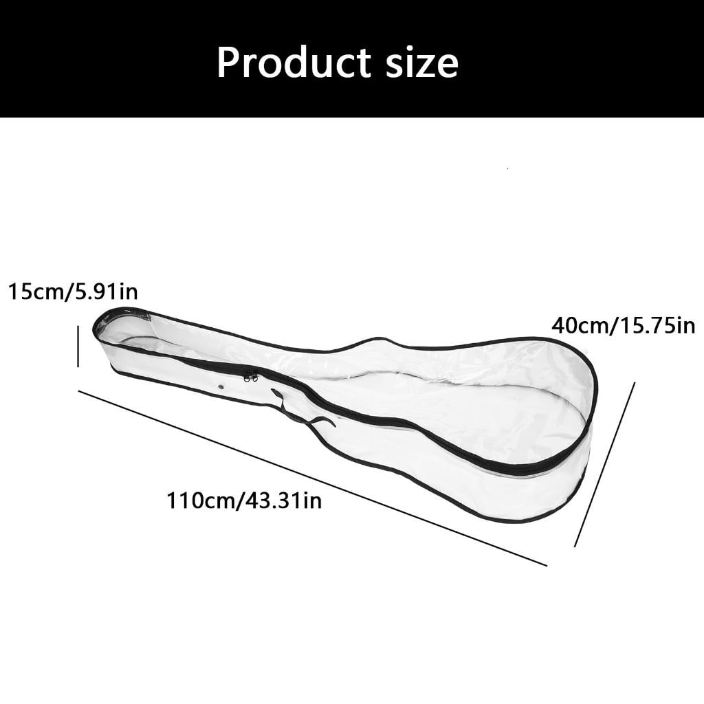 CEORPER Waterproof 40/41inch Electric Guitar Clear Dust Cover with Side Storage Pocket Dustproof Guitar Case Easy to Carry