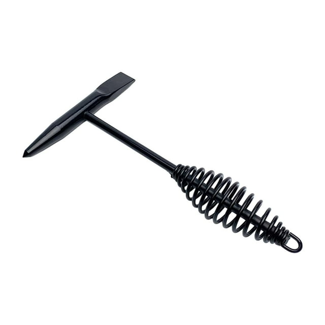 Martillo de soldadura,Martillo de soldadura con mango de resorte helicoidal,Eliminación de escoria de soldadura con martillo de doble cabeza,Soldador portátil compacto con absorción de