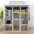 thumbnail image 3 of Gray Wooden Catio Outdoor Pet Enclosure with Waterproof Top, Spacious and Secure Cat House & Small Animal Cage,2 Napping Boxes, 3 of 8