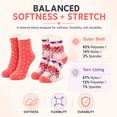 thumbnail image 4 of Muk Luks Kids Cozy, Yarn Lining, Whisper Soft, Lightweight Breathable Socks, Sizes Medium-Large, 4 of 8