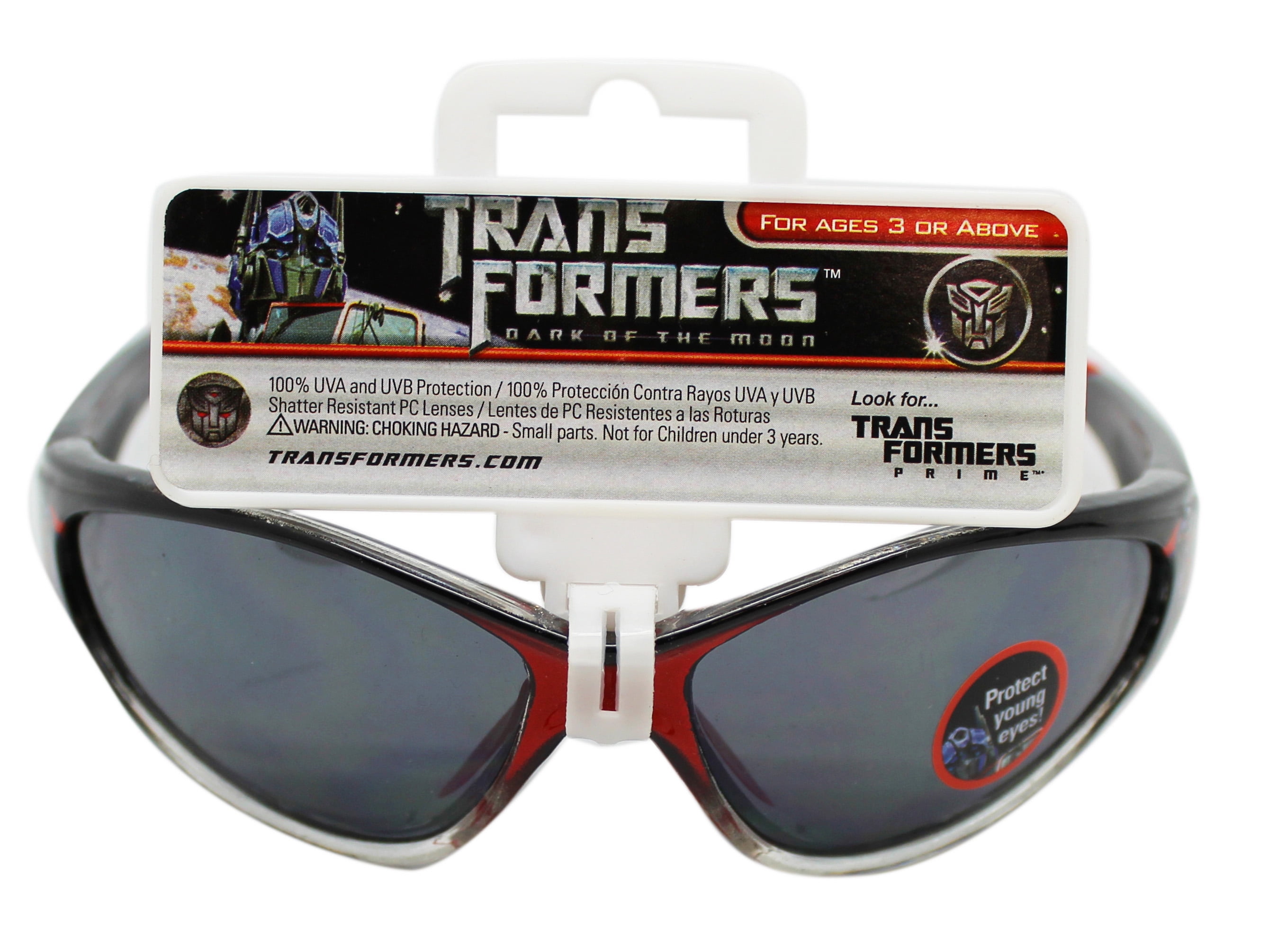 Transformers: Dark of the Moon Black/Red Kids Sunglasses w/Frame Grip Ends  - Walmart.com