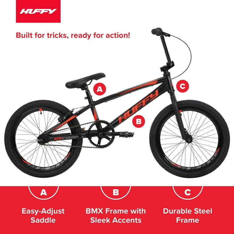 Huffy HX Comp Race BMX Bike 20 Wheels Kids Ages 5 Years Black Red Walmart