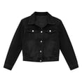 thumbnail image 4 of Women's Denim Jackets Multi Pockets Solid Color Long Sleeve Denim Jacket Collar Button Front Casual Trucker Coat Fall Winter Track Jackets with Pockets, 4 of 9