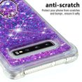 thumbnail image 4 of Funda para Samsung Galaxy S10 Plus con Brillo Líquido Flotante, Purpurina, Parachoques y Anillo Giratorio Soporte, 4 of 5