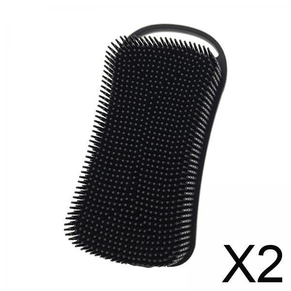 Cepillo de limpieza corporal,Depurador corporal de silicona para lavado de cabello Masajeador del cuero cabelludo,Cepillo de champú Ducha de baño Exfoliante para la piel 2 en 1,Cepillo