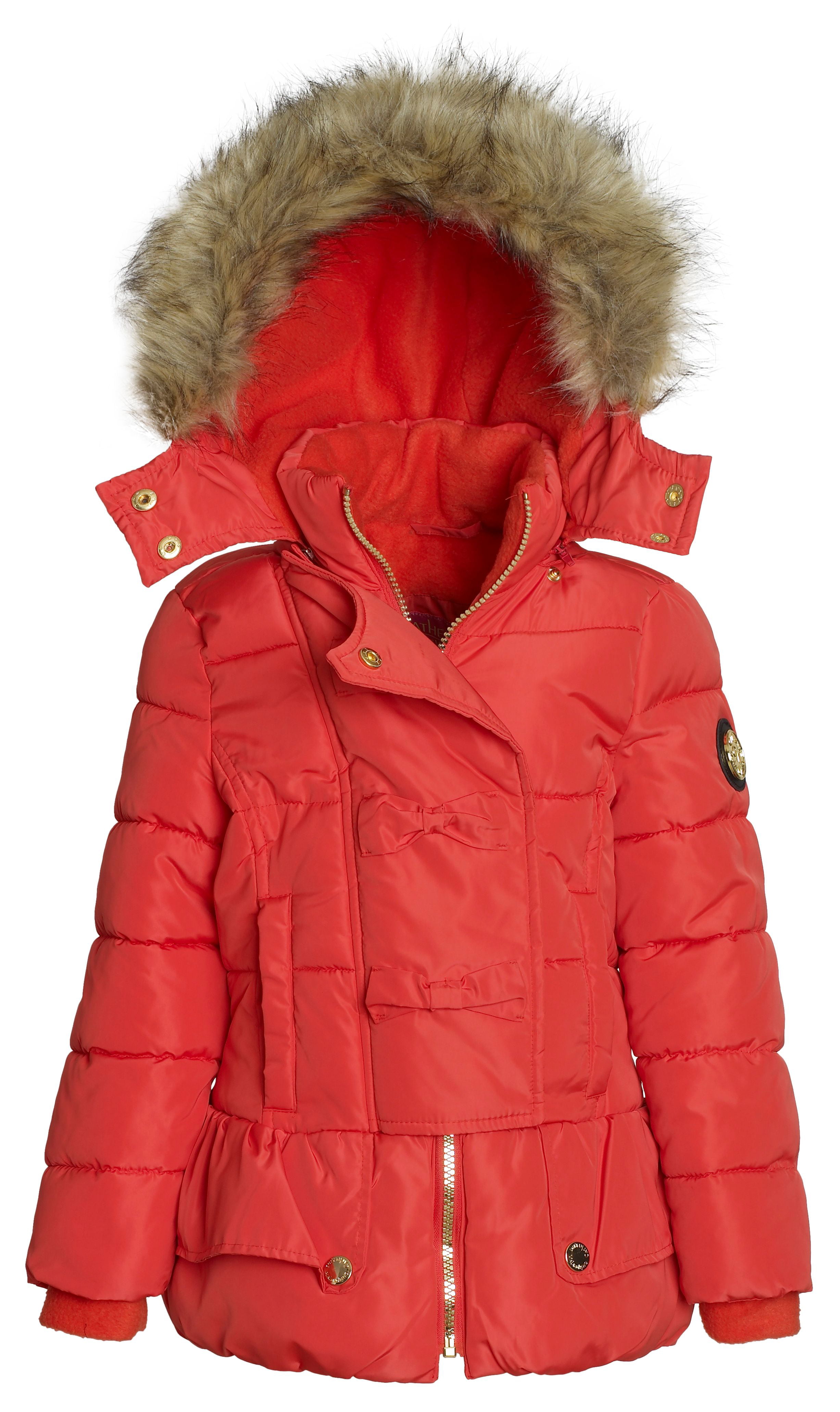Sportoli - Sportoli Kids Girls' Fleece Lined Hooded Puffer Coat Fashion ...