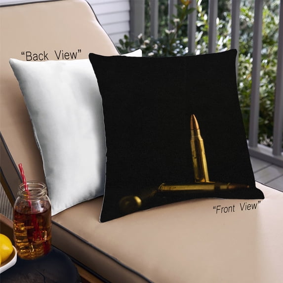 Ahgly Company Tools Bullet Outdoor Throw Pillow, 18 inch by 18 inch