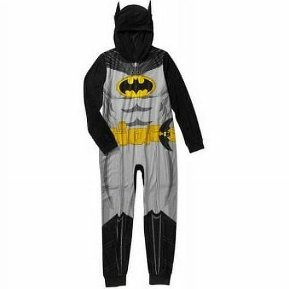 Batman Hooded Sleeper Blanket Union Suit Pajama Boy Size 6/7