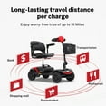 thumbnail image 2 of Segmart 10-Mile 4-Wheel Adult/Senior Scooter, Foldable Compact Scooter for Seniors with Removable Basket, 300W Electric Wheelchair, 5 mph, 2 of 15
