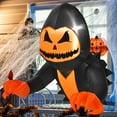 thumbnail image 1 of Costway 3.3 FT Halloween Inflatable Pumpkin Head Ghost Broke Out from Window, 1 of 10