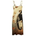 thumbnail image 5 of Colorful Elephant Flower Design Sleeveless Dress Woman Fashion Long Dresses Women's Summer Suit Dress 2025, 5 of 7