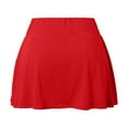 thumbnail image 4 of RUTAYY Women Mini Skirt Casual Skirts Drawstring Chain High Waist Skater Skirt Lingerie Pleated Mini Dress Solid Color Casual Travel Skirts, 4 of 5