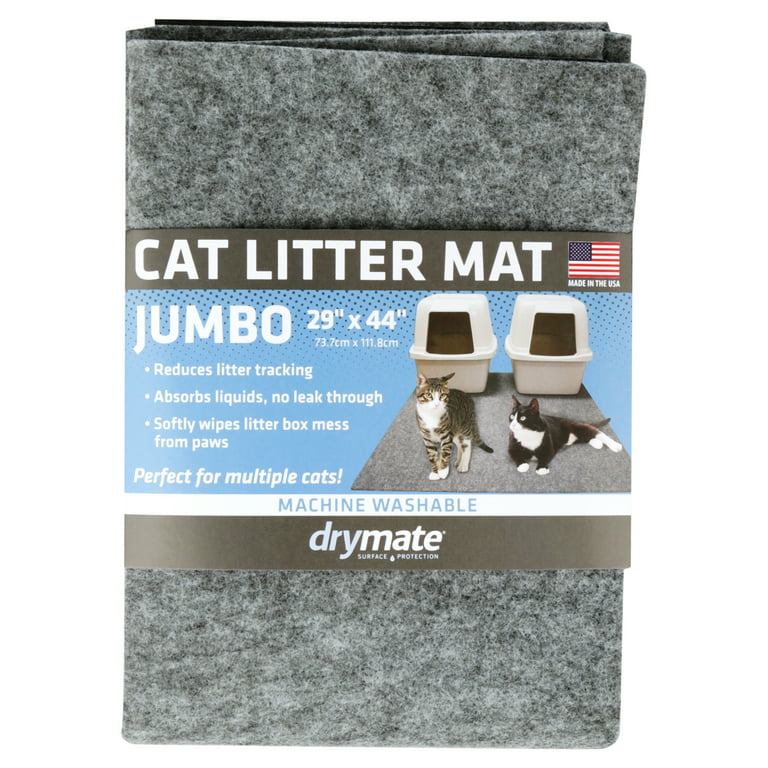 Drymate Jumbo Cat Litter Mat - 100% Phthalate and BPA Free; Machine Washable; Soft on Paws