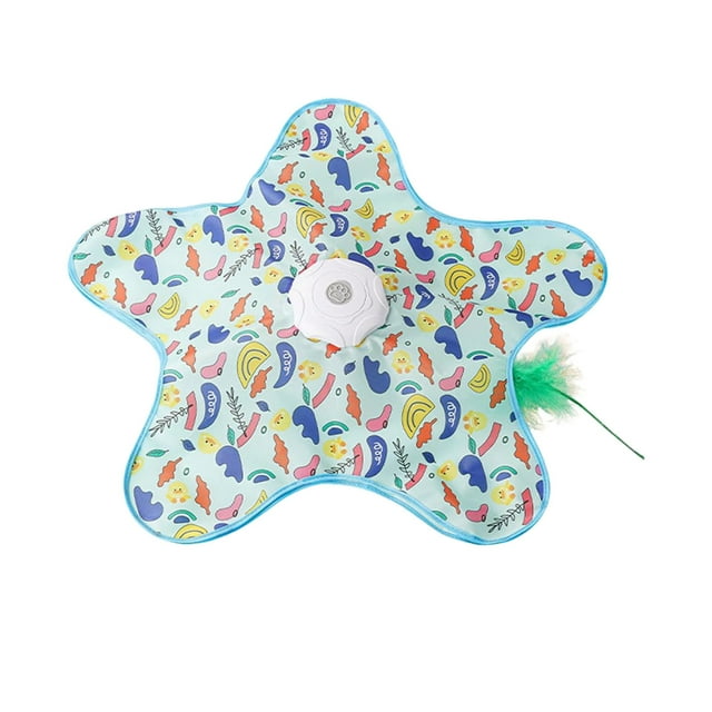Interactive Hide and Seek Automatic Motion Cat Toy with Floral Concealed Wand for Indoor Exercise and