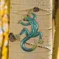 thumbnail image 4 of Vivid Gecko Wall Decorativo Escultura de pared Escalada Gecko Estatuas Colgando Arte Artesanía de hierro para valla Hogar Jardín Patio Comedor Verde BLESIY Decoraciones colgantes de pared Gecko, 4 of 8