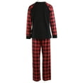 thumbnail image 6 of Meihuid Family Christmas Pjs Matching Sets Christmas Pajamas Santa Printed Top and Plaid Pants Sleepwear for Family, 6 of 9