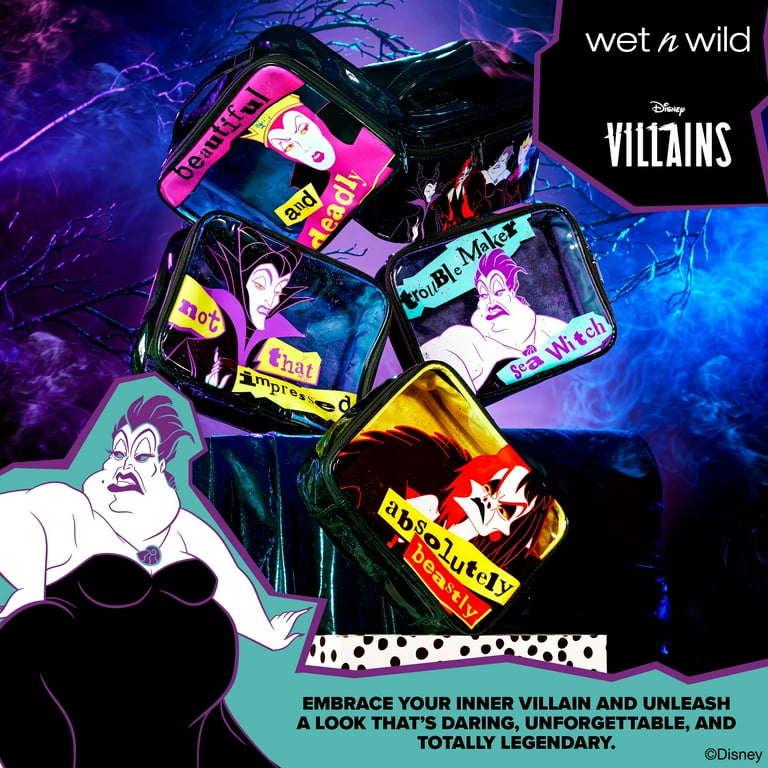 Wet n Wild Disney Villains. Ursula Makeup Bag, Troublemaker Sea