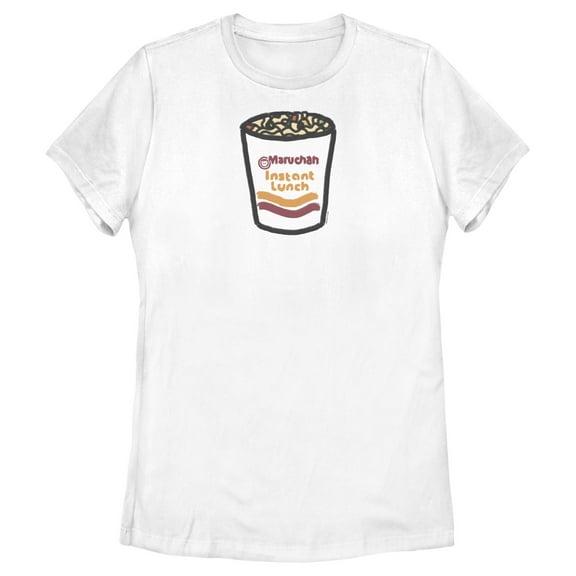 Women's Maruchan Instant Lunch Drawing  Graphic Tee White Small