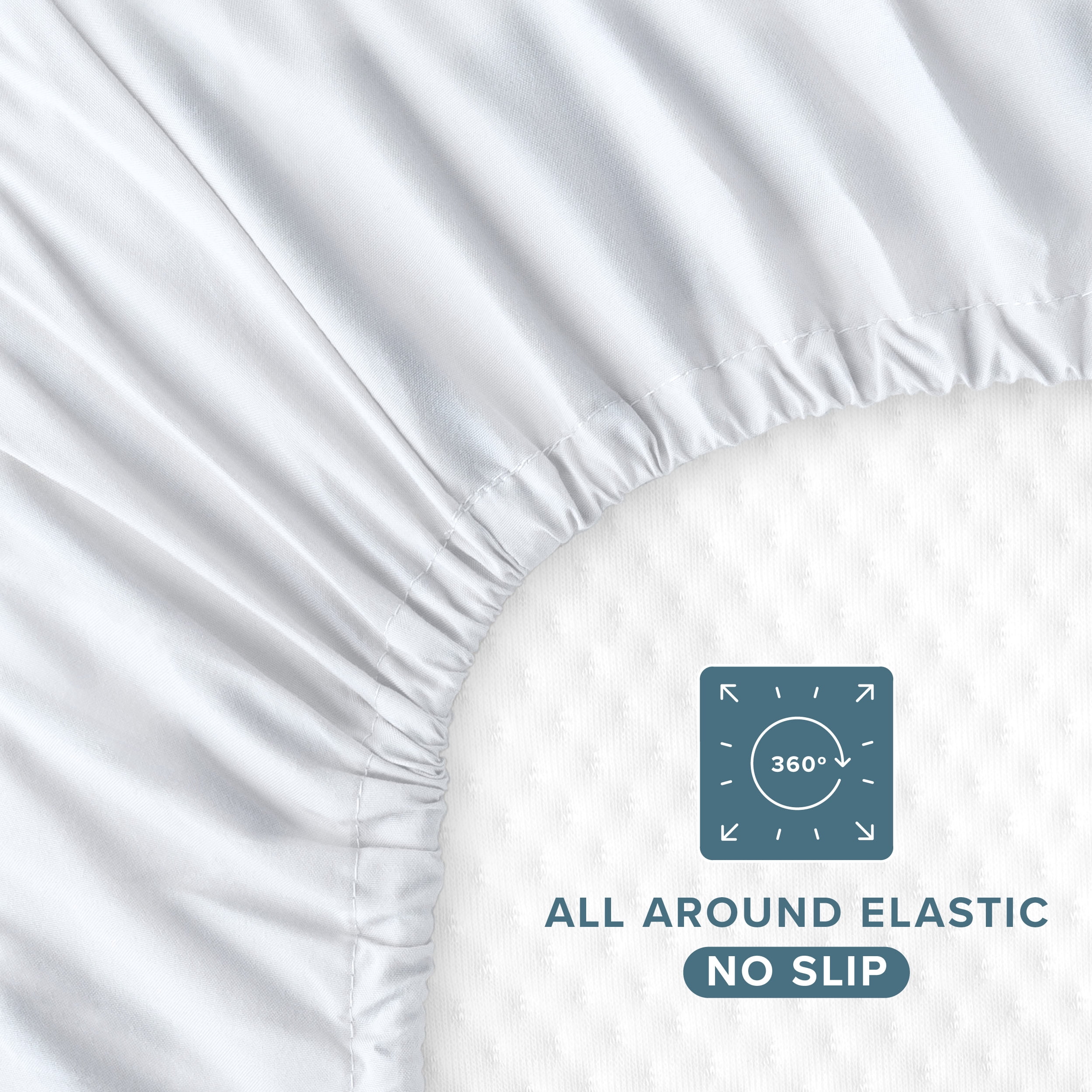 Bare Home 2 Pack Fitted Sheets - Premium 1800 Collection - Ultra Soft - Crib, Cloud Grey/White