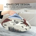 thumbnail image 4 of Yayeee Pillowcase Standard Size Set of 2 Satin Wrinkle Resistant Pillow Case, Beige Christmas Forest, 4 of 8