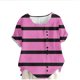 thumbnail image 1 of Vestidos Casuales Para Mujer, Blusas De Mujer De Moda Blusa informal de lino con botones y manga corta estampada para mujer, 1 of 4