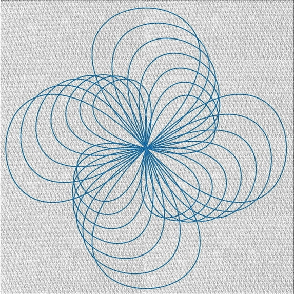 Ahgly Company Indoor Square Patterned Off-White PAT3352X Area Rugs, 5' Square