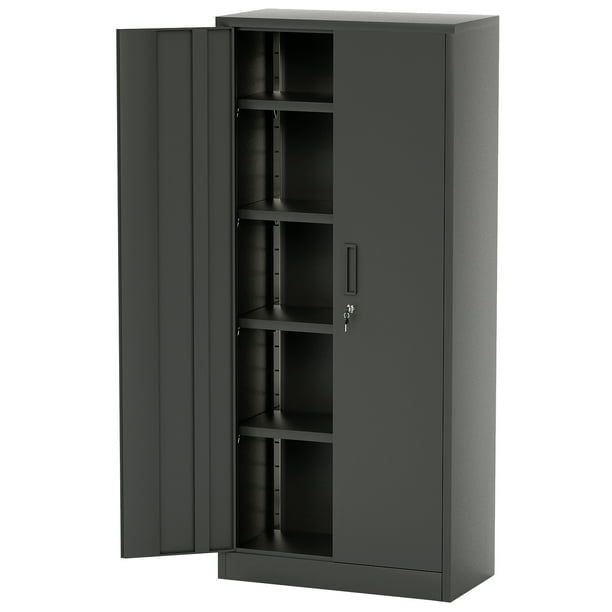 Homall Metal Storage Locking with Doors and 4 Adjustable