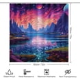 thumbnail image 2 of 4 Pieces Fantasy Space Dream Shower Curtain Set Magical Mountains Modern Bathroom Decor Sets with Rugs Bathroom Accessories Set Bathroom Curtain Shower Set with 12 Hooks, 2 of 8