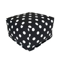 Majestic Home Goods Decorative Black Large Polka Dot Large Ottoman