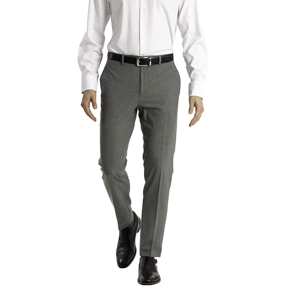 Calvin Klein Mens Skinny Fit Stretch Dress Pant 36W x 30L Light Gray