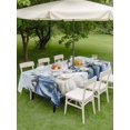 thumbnail image 3 of Outdoor Tablecloth with Umbrella Hole and Zipper, Fall Coastal Rectangle Table Cloth 60x120 Inch Waterproof Tablecloth, Thanksgiving Blue White Pumpkin Eucalyptus Picnic Table Cover for Patio Camping, 3 of 7