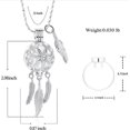 thumbnail image 2 of Hollow Glass Dream Catcher Urn Necklace for Ashes for Women Men Feather Cremation Jewelry Urn Keepsake Memory Jewelry, 2 of 7