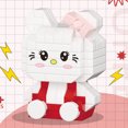thumbnail image 4 of Juguetes De Partículas Sanrio Pequeños Ensamblados Building Block Ins Style Sanrio Anime Figura Modelo para niños niñas (Hello KT), 4 of 7