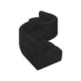 thumbnail image 5 of Meridian Furniture Arc Black Boucle Fabric Modular Sectional, 5 of 6