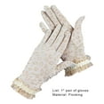thumbnail image 7 of Opolski 1 Pair Wedding Gloves See-through Thin Lace Leopard Print Hollow Out Decorate Shirring Vintage Breathable Prom Gloves for Dating Coffee, 7 of 7